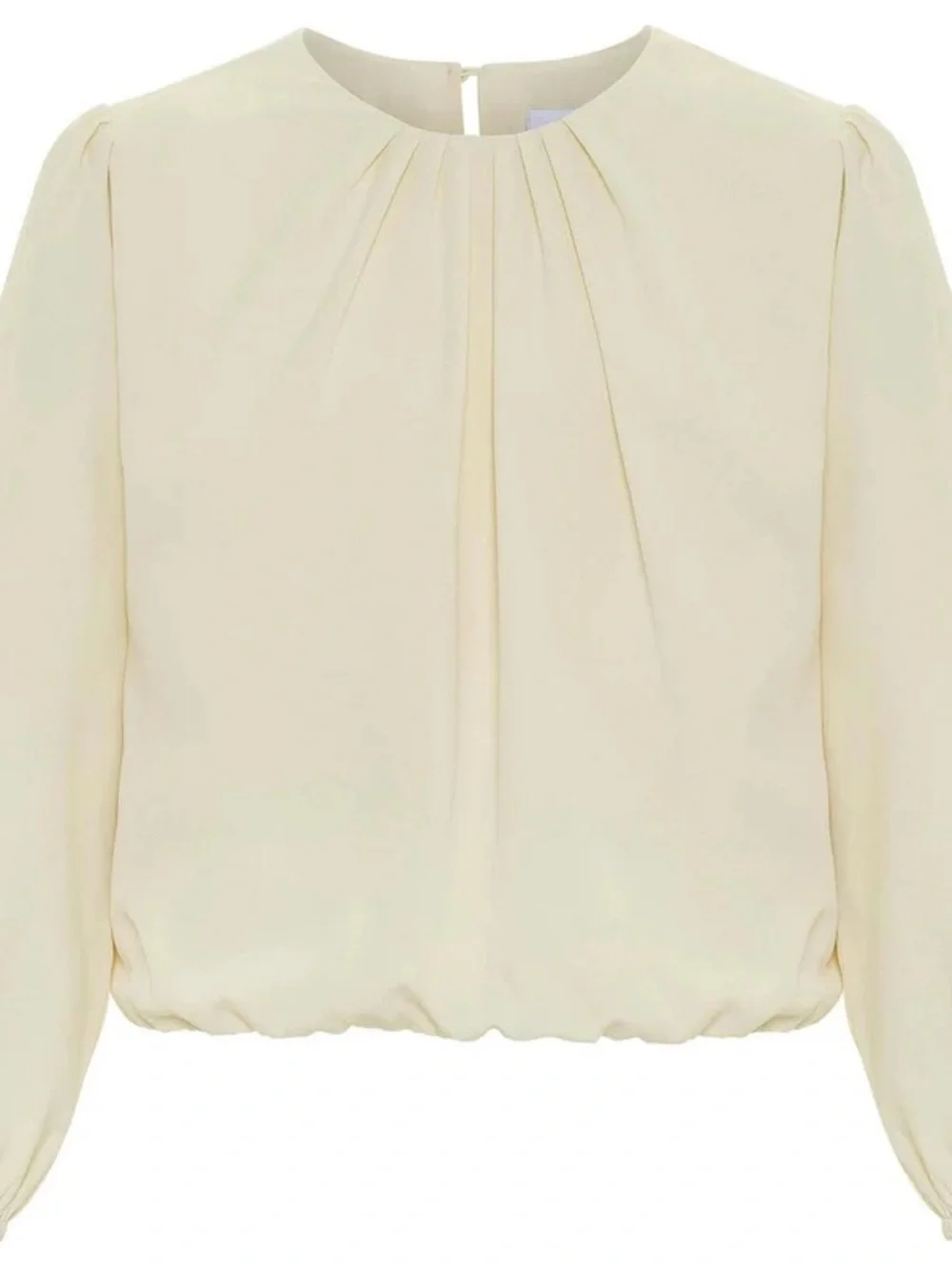 Pleat Collection Wren Blouse Cream Ivory Puff Sleeve Top Size 8
